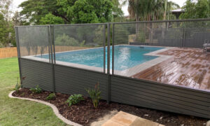 clear perforated aluminium a new pool fencing idea