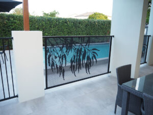 perforated aluminium pool fencing concept by Perf pools