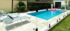frameless glass fence MPF pool install